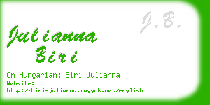 julianna biri business card